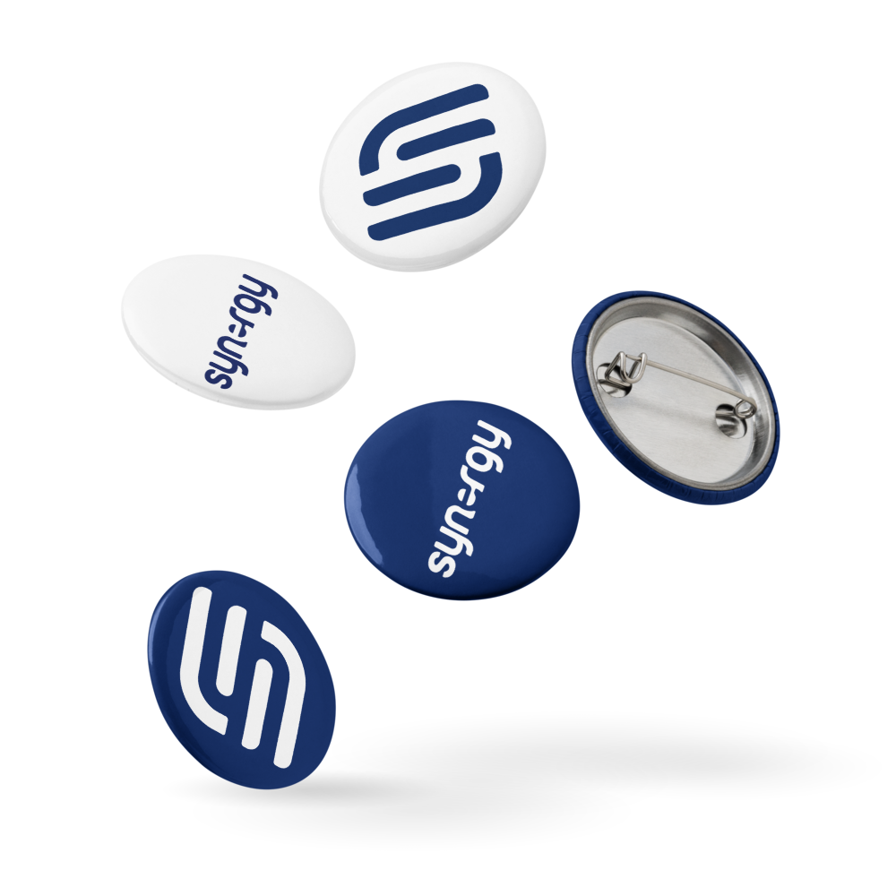 Set of pin buttons