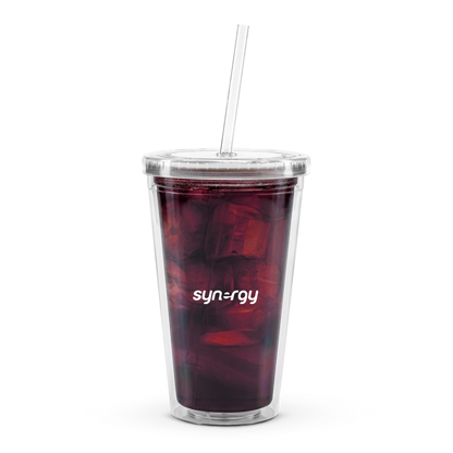 Clear plastic tumbler