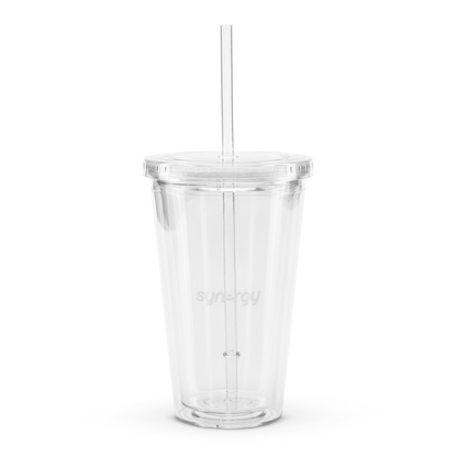 Clear plastic tumbler